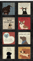 A Dog's Life ~ Fat Quarter Bundle 16pc + 2 Panels