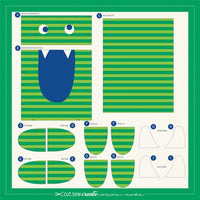 Monster Zipper Pouch ~ Cut, Sew, Create Kit