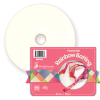 Rainbow Batting ~ Polyester 5cm x 20m