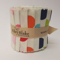 Medium Creme Dot ~ Jelly Roll 2.5 inch ~ 11pcs