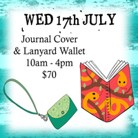 Journal Cover & Lanyard Wallet ~ WED 17th JULY