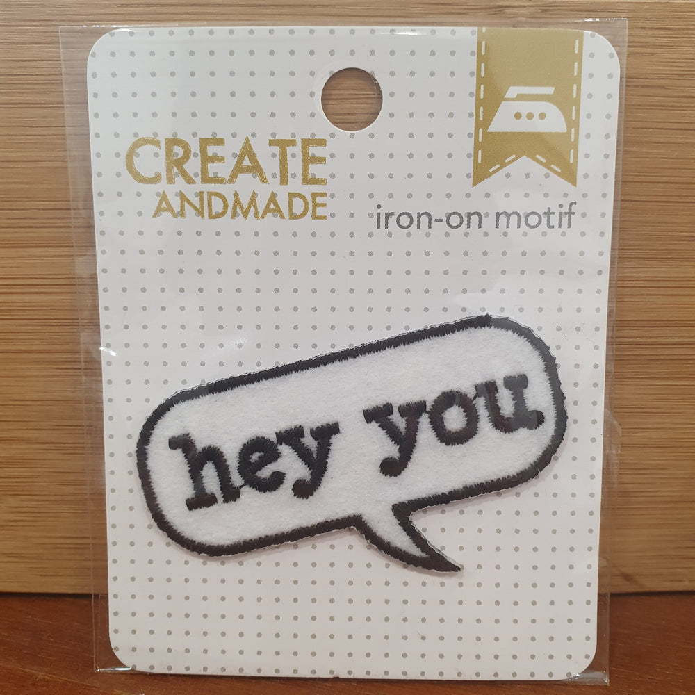 Iron-On Motif ~  HEY YOU