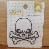 Iron-On Motif ~ SKULL and CROSSBONES