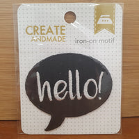 Iron-On Motif ~ HELLO