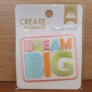 Iron-On Motif ~ DREAM BIG