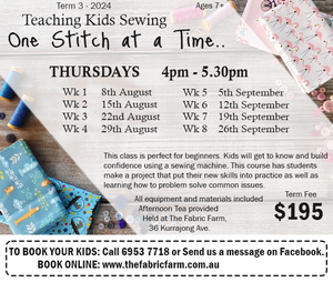 THURSDAYS After School Sewing Classes ~Teaching Kids Sewing