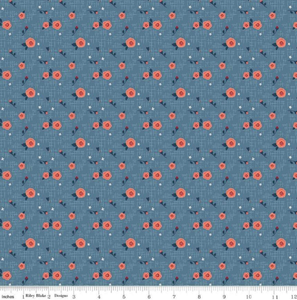 Penny Rose Fabric Pattern ~ C7902 BLUE