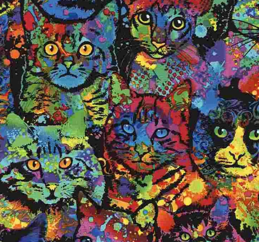 Paint Splatter Cats Crazy For Cats ~ C4140