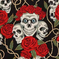 Rose Tattoo Skulls & Roses ~ 6457C