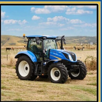 Farm Machines Blue ~ Panel Blue