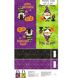 Gnomes Night Out ~ Trick and Treat bag Panel