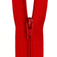 6" Dress Zip ~ Hot Red