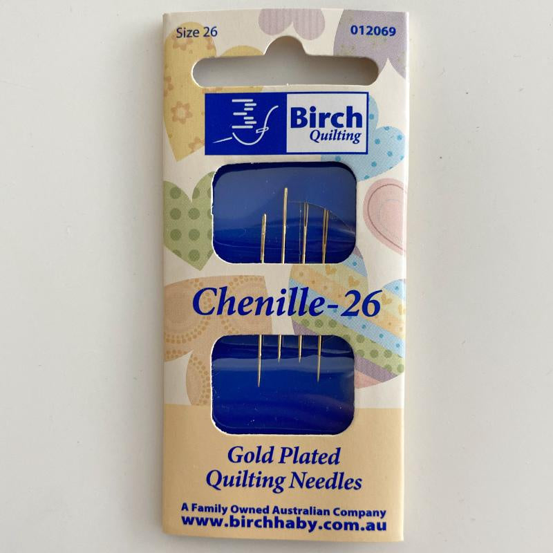 Gold Plated Quilting Needles ~ Chenille 26