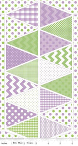 Bunting Panel ~ Purple Green