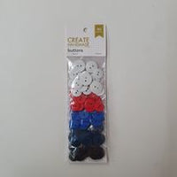 Coloured Buttons ~ 90pc White to Black