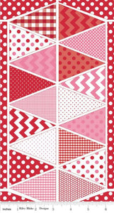 Bunting Panel ~ Red Pink