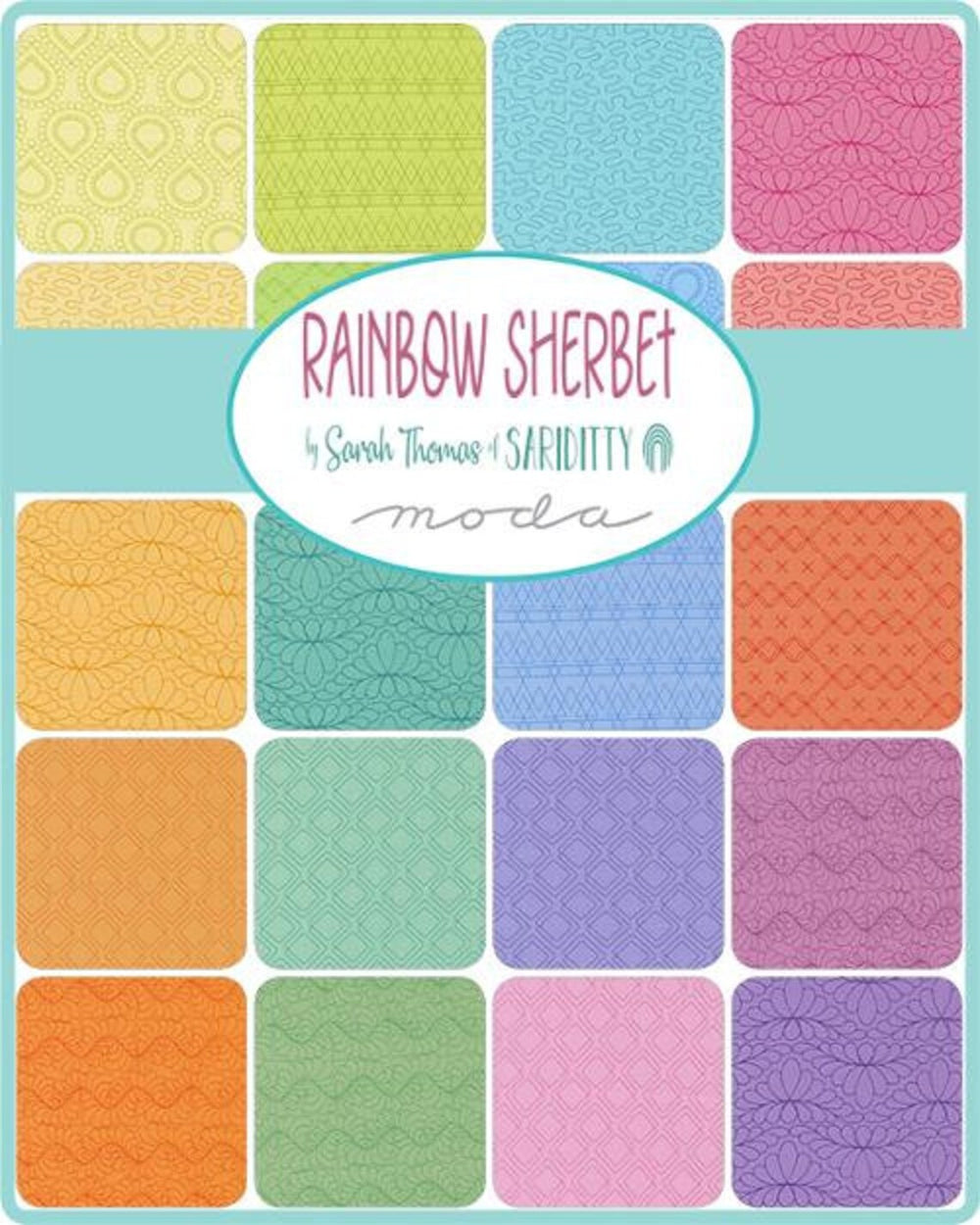 Rainbow Sherbet ~ Charm Squares 42pc