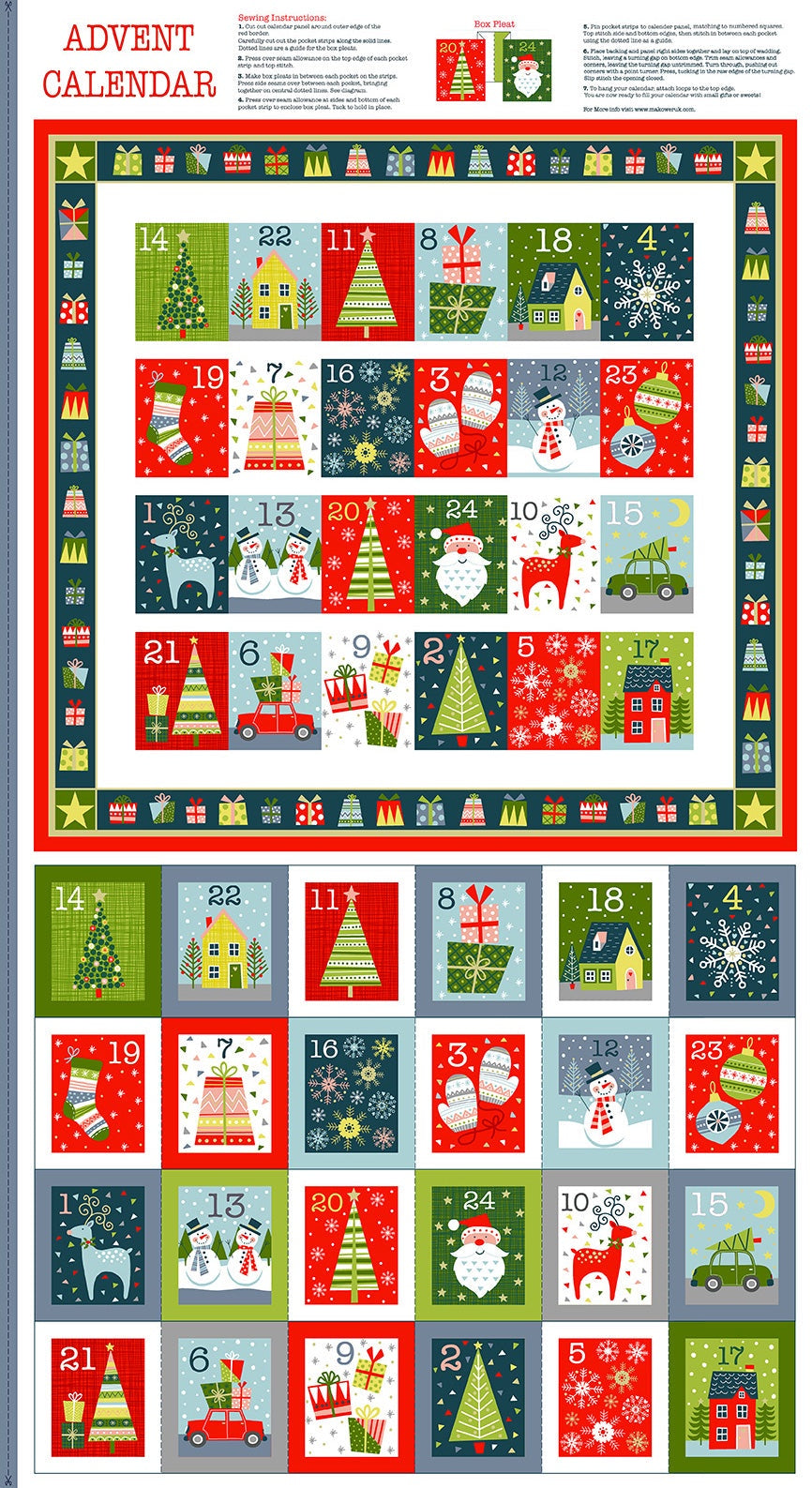Joy` Christmas Advent Calendar Panel