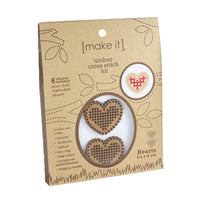 Make it ~ Wooden Heart Cross Stitch Kit
