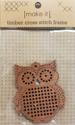 Wooden Cross Stitch Frame ~ Owl