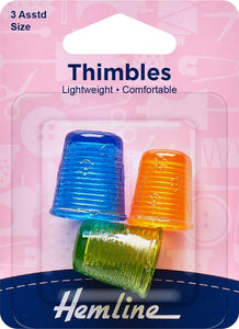 Light Weight Thimbles ~ 3 Sizes