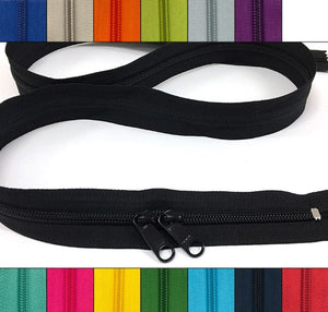 Double-Slide Handbag Zipper (Size #5)  110cm (43")