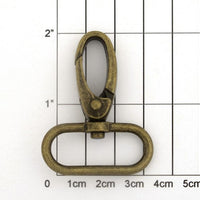 Swivel Snap Hook ~ Antique Brass ~ 31mm   4pk