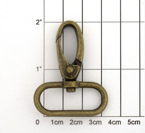 Swivel Snap Hook ~ Antique Brass ~ 31mm   4pk