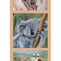 Wildlife Art Panel ~ Koala, Possum & Kookaburra
